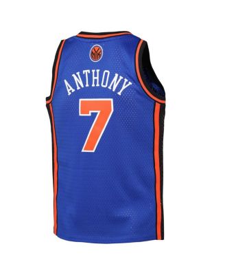 Big Boys and Girls Carmelo Anthony Blue New York Knicks 2010/11 Hardwood Classics Swingman Jersey