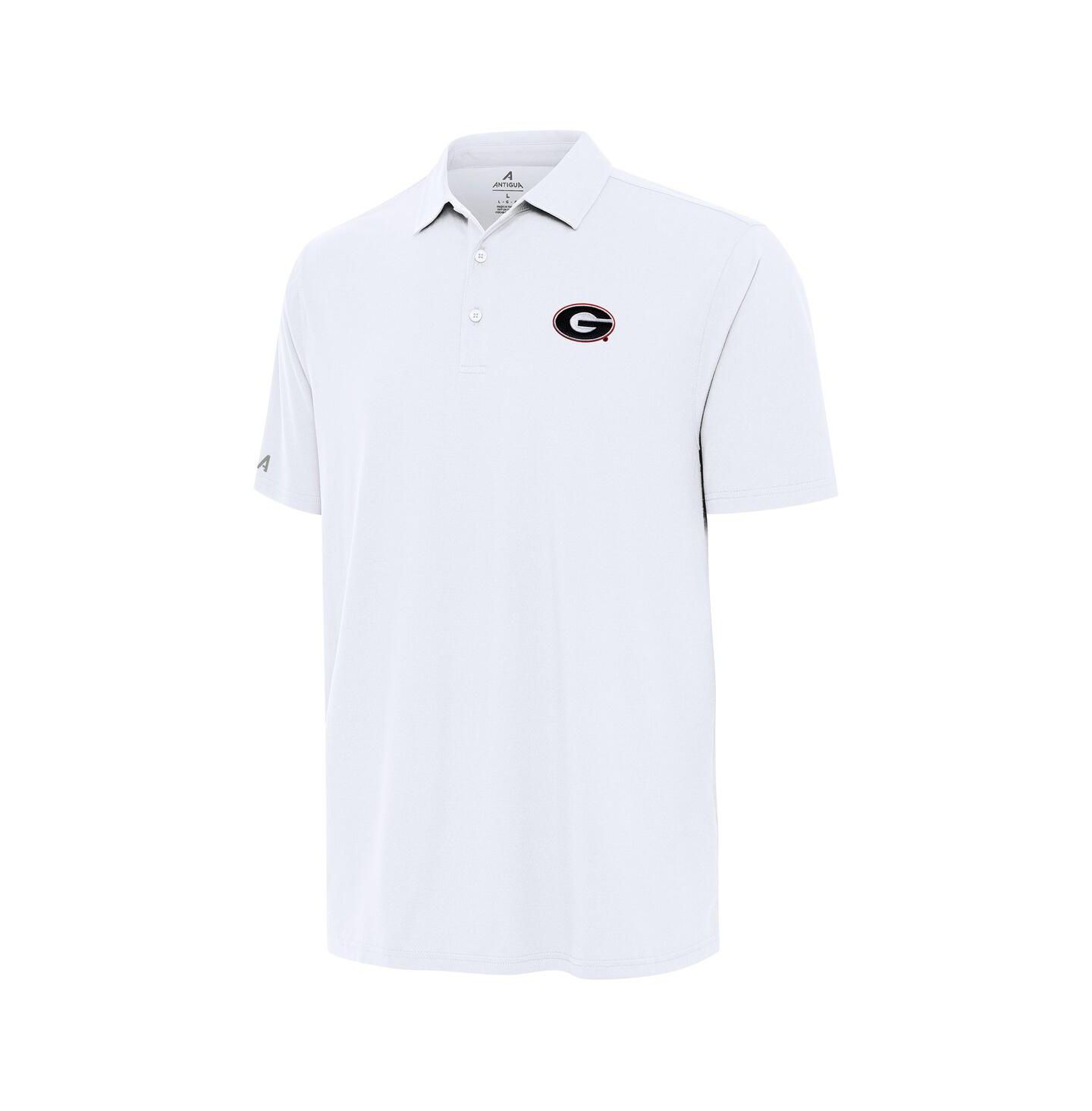 Мужское поло Antigua White Georgia Bulldogs Era Polo Shirt — фото 2