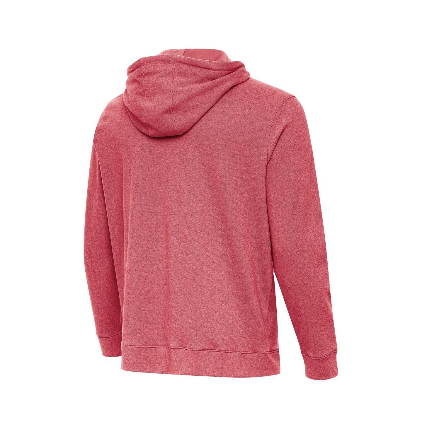 Мужское худи Antigua Heather Scarlet Ohio State Buckeyes Cloud Pullover — фото 3