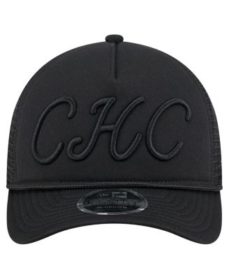 Men's Black Chicago Cubs City Initial 9FORTY A-Frame M-Crown Adjustable Trucker Hat