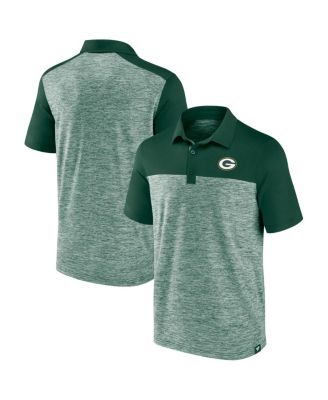 Fanatics - Men's Heather Green Green Bay Packers Clutch Polo Shirt