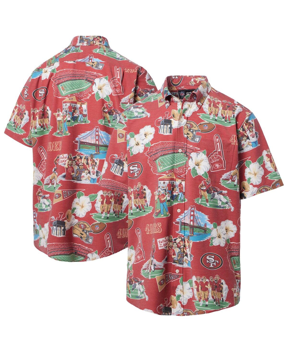 Men's Red San Francisco 49ers Scenic Button-Down Shirt - Red