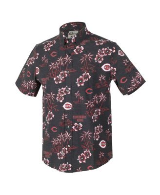 Men's Black Cincinnati Reds Kekai Performance Button-Up Shirt
