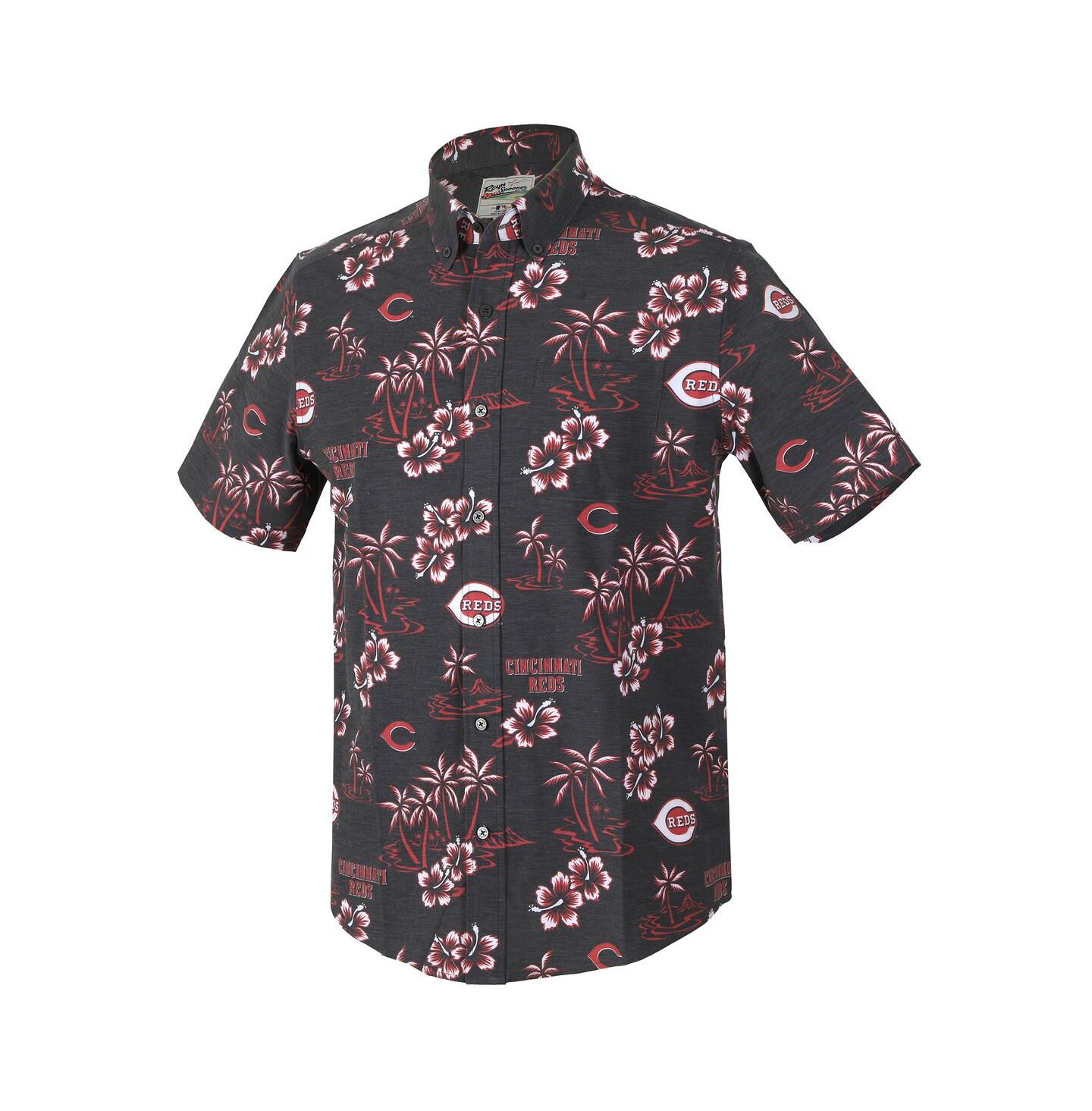 Мужская рубашка Reyn Spooner Black Cincinnati Reds Kekai Performance Button-Up — фото 2
