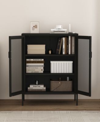 Amelia 31.5" Modern 3-Shelf Accent Cabinet