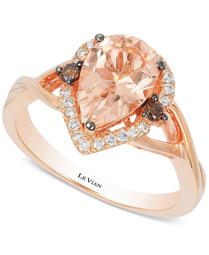 Le Vian - Morganite (1-1/3 ct. t.w.) and Diamond (1/5 ct. t.w.) Ring in 14k Rose Gold