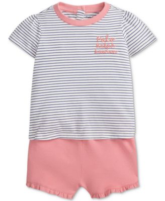 Polo Ralph Lauren - Baby Girls Jersey Tee & Mesh Short Set