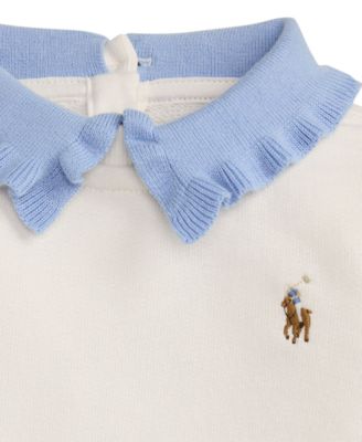 Baby Girls Terry Sweatshirt & Pleated Skort Set
