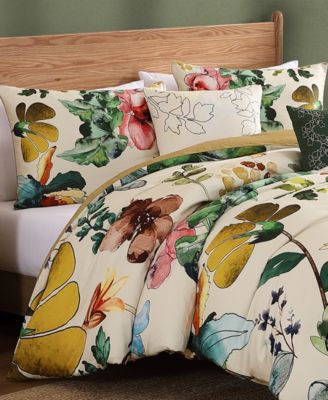 Radiance Bedding 100% Cotton Sateen 5 Piece King Size Reversible Comforter Set