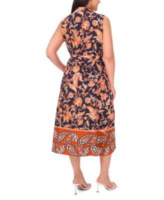 Plus Size Sleeveless Jersey Midi Dress