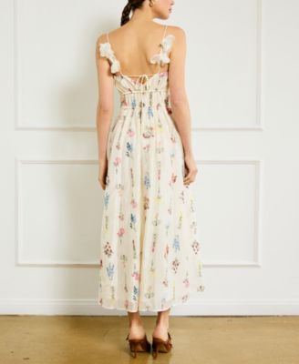 Women's Fiori Floral-Embroidered Maxi Dress