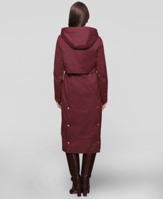 Women's Hooded Canvas Maxi Coat