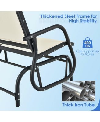 Patio Swing Glider Bench Loveseat Rocking Chair Backyard Poolside