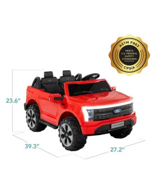 Kids 24V Ride On Truck Officially Licensed Ford Lightning w/ Remote, LED Lights, 2 Speeds