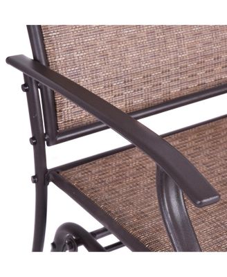 Patio Loveseat Glider Rocking Bench Double Chair With Arm Backyard Outdoor