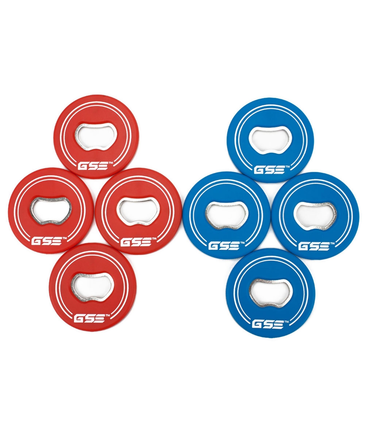 Set of 8 Replacement Washers with Bottle Opener for Washer Toss Pitching Lawn Game - Red/blue