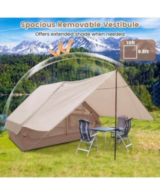4-6 People Inflatable Camping Tent with Porch and Carrying Bag