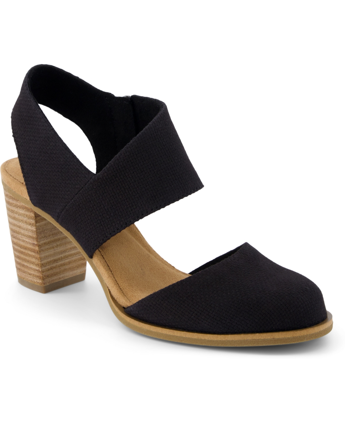 Women's Majorca Round Toe Sandals - Black Width Basketweave