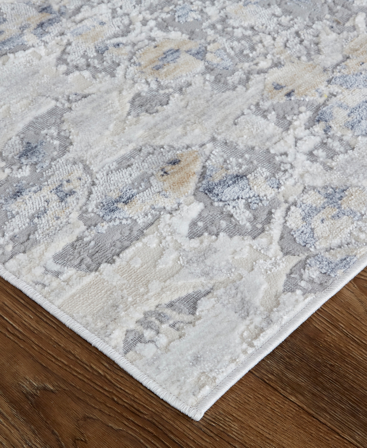 Feizy Laina 39gif 3'x8' Runner Area Rug In Gray