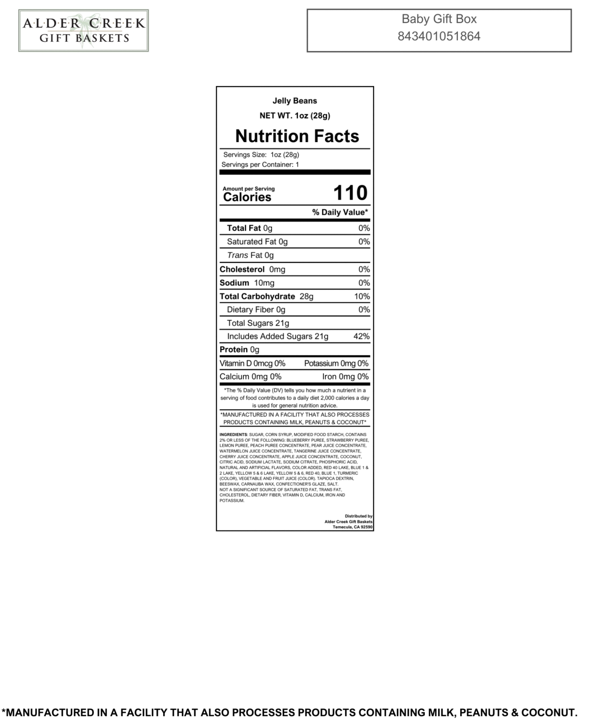 Alder Creek Gift Baskets Baby Gift Box, 4 Pieces