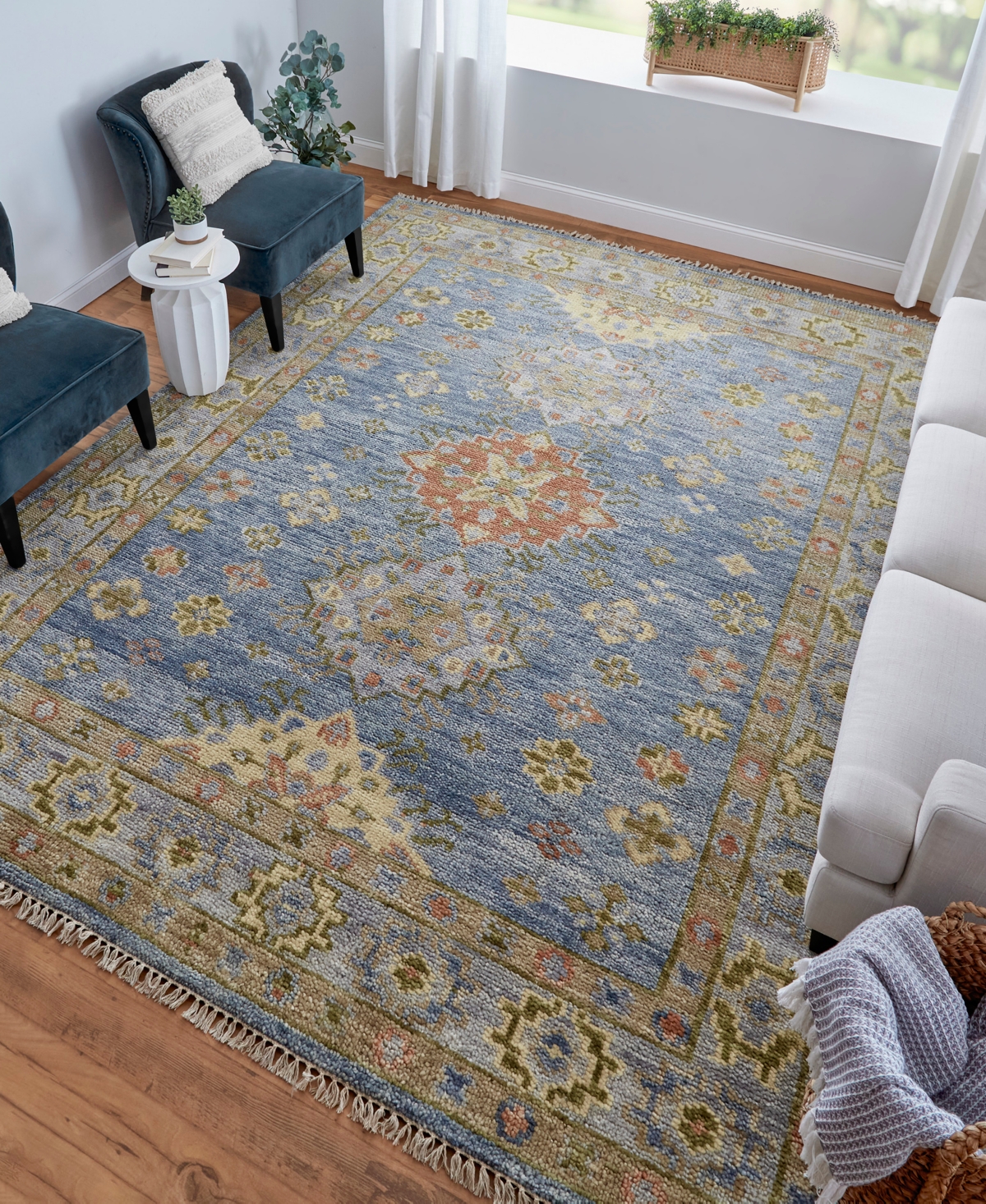 Feizy Fillmore 69cif 3'x5' Area Rug In Blue