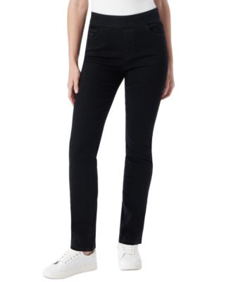 Gloria Vanderbilt - Petite Amanda High Rise Pull-On Slim Straight Leg Jeans