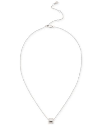 Sterling Silver Ring Pendant Necklace, 16" + 3" extender