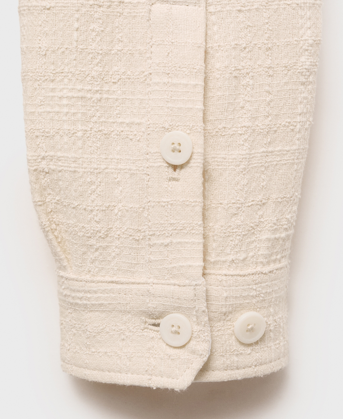 Mango Structured Cotton Blend Overshirt In Neutral