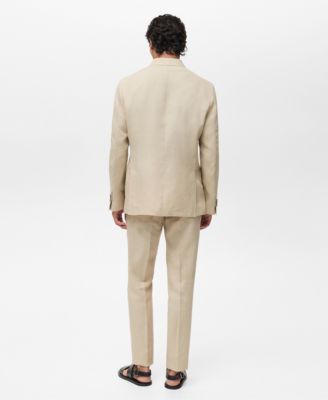 Men's Patch Pockets Linen Blazer