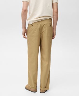 Men's Straight-Fit Cotton Pants