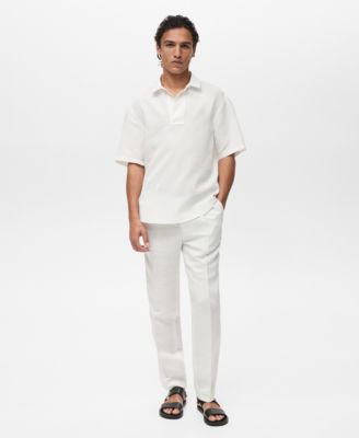 Men's Lyocell Linen Regular-Fit Polo Shirt