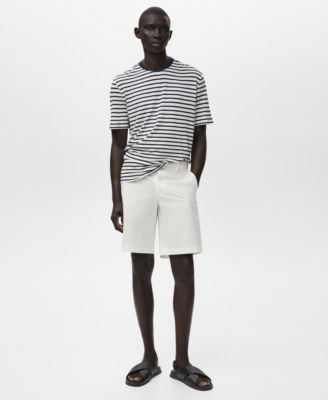 Men's Interior Elastic Strip Cotton Bermuda Shorts