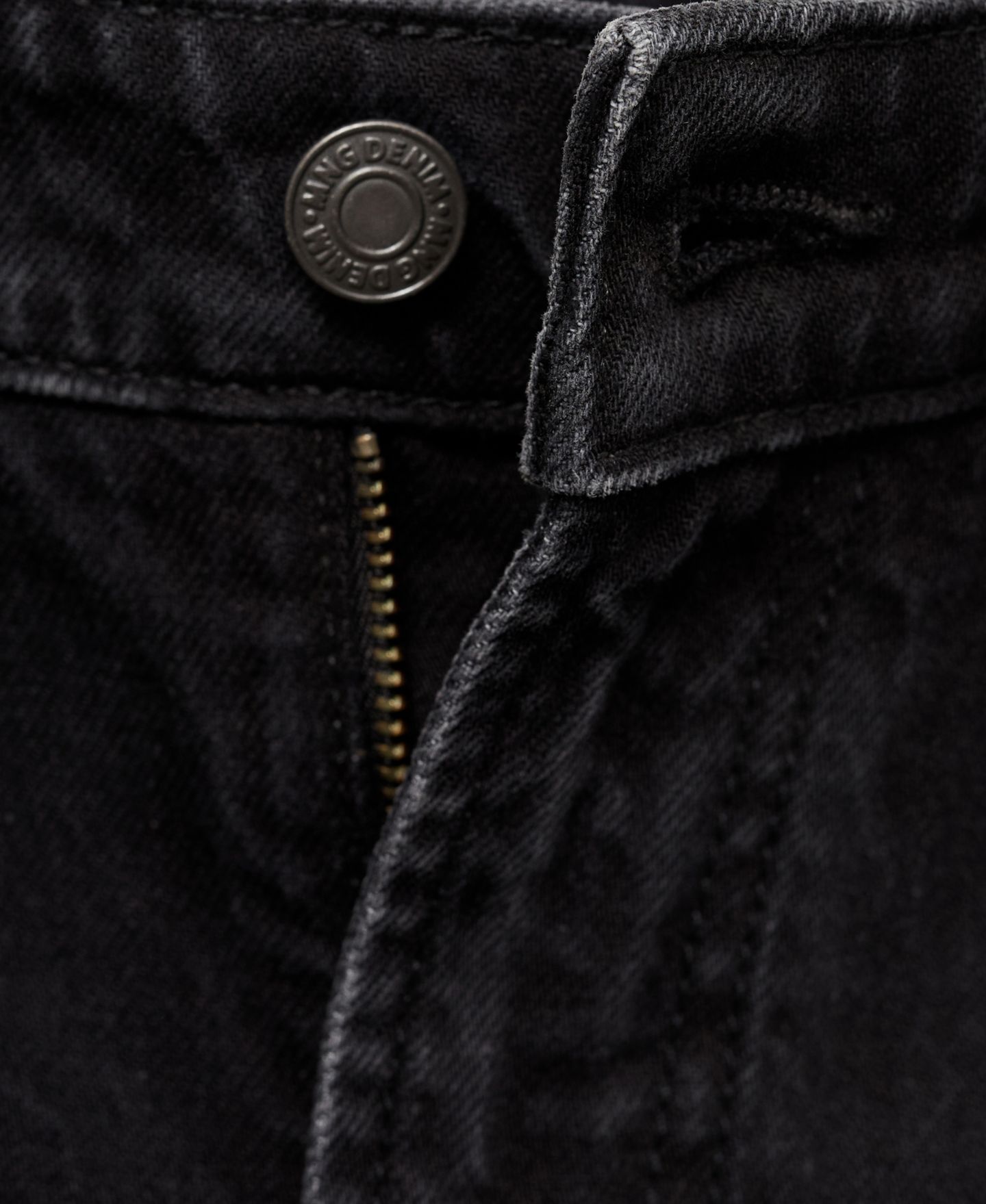 Мужские джинсы MANGO Ben Tapered Fit, цвет: Чёрный джинсовый — фото 8