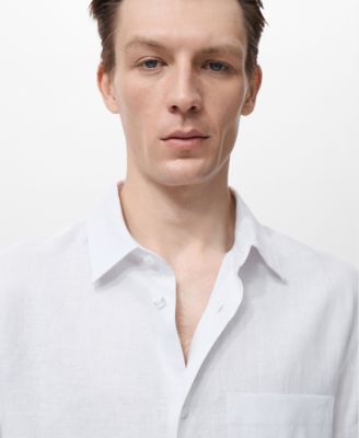 Men's Linen Pocket Shirt