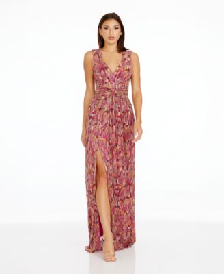 Dress the Population - Women's Metallic Fit & Flare Dress