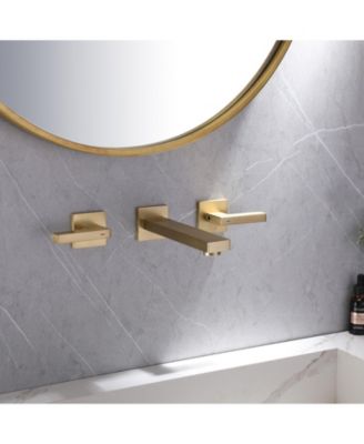 Two-Handle Wall Mounted Bathroom Faucet
