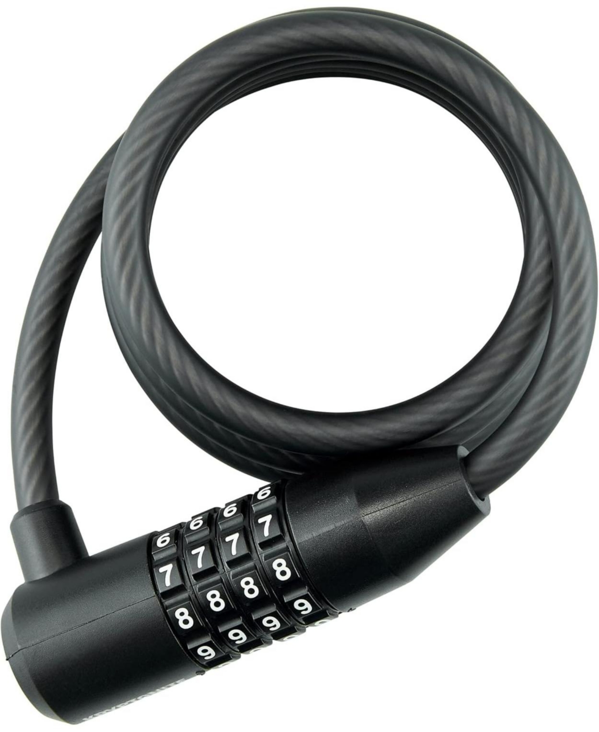Bike Lock Cable, 5FT Long 8mm Thick Braided Steel Cable Anti-Theft Security Lock for Outdoor Equipment, Combination/Key Bike Lock - Black