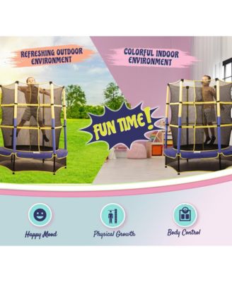 55" Kiddy Trampoline & Enclosure Set - Easy Assembly