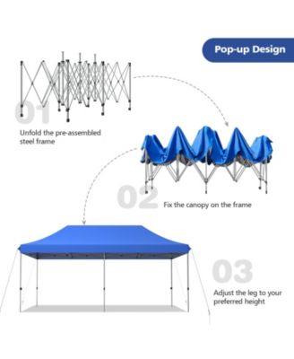 10 x 20 Feet Adjustable Folding Heavy Duty Sun Shelter with Carrying Bag