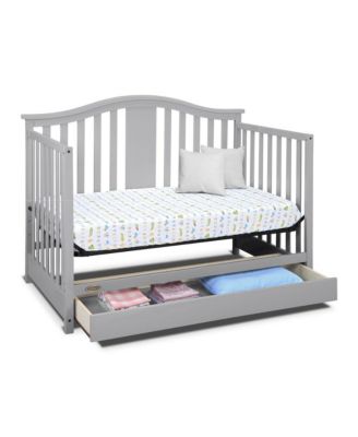 Solano 4-in-1 Convertible Crib with Drawer - Pebble Gray