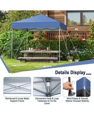 6.6 x 6.6 Feet Outdoor Pop-up Canopy Tent with UPF 50+ Sun Protection