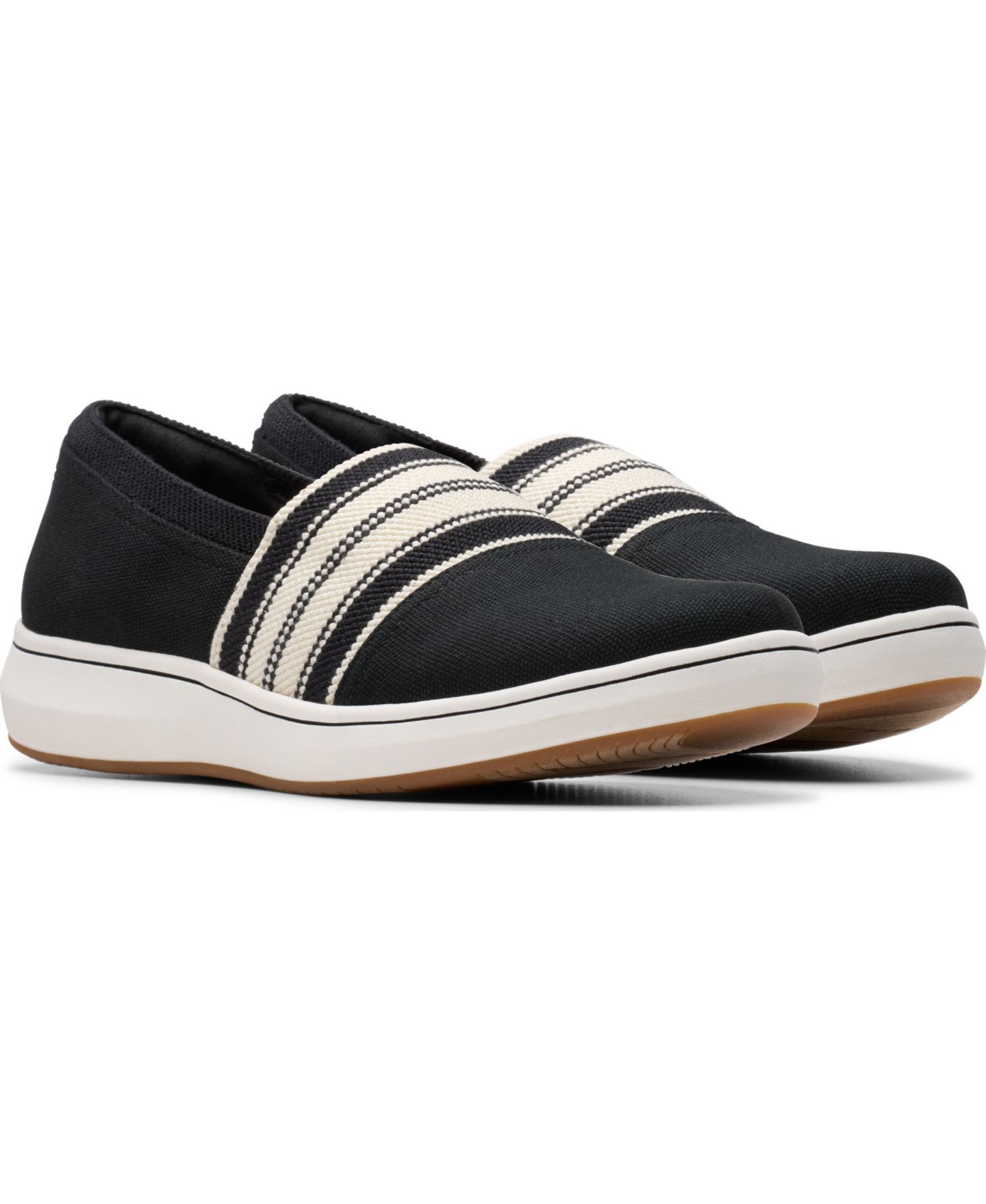 Женские кроссовки Clarks Cloudsteppers Breeze Sky Mist Slip-On, цвет: Чёрный — фото 5