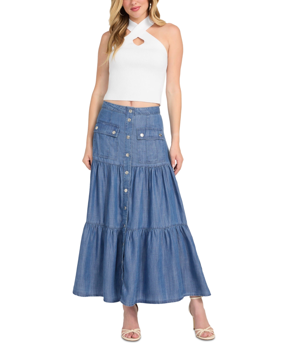 Guess Women's Tessi Cargo Maxi Skirt