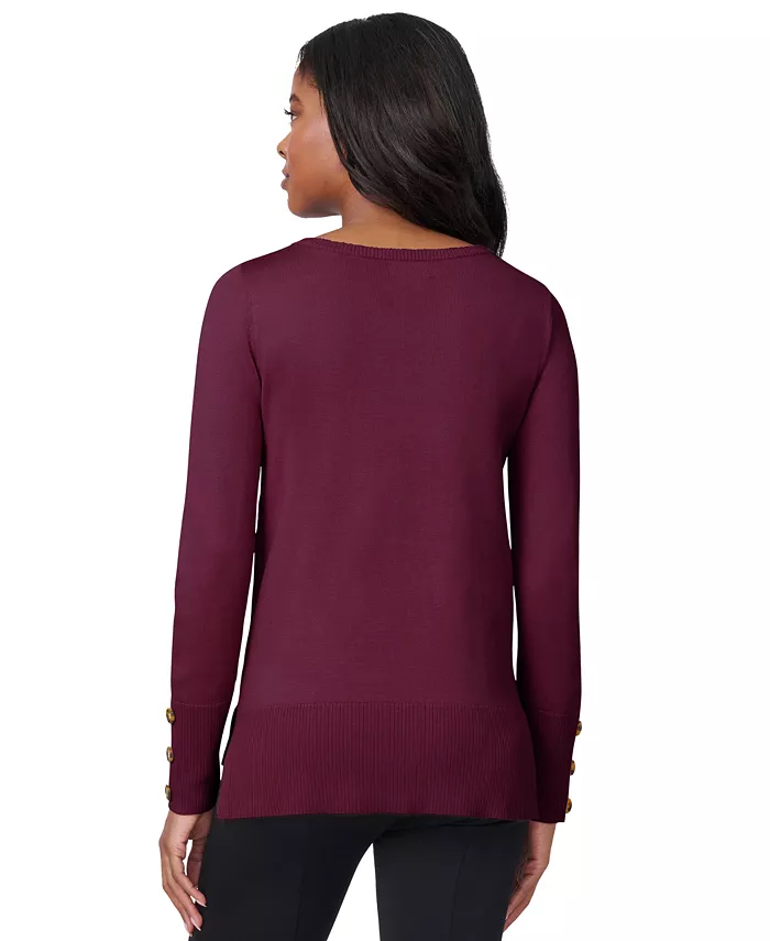 Women's Button-Cuff Lightweight Tunic Sweater - thumbnail 10