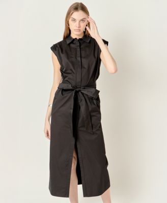 Women's Cotton Collared Button Dress