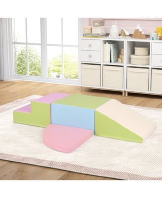 4-Piece Climb and Crawl Foam Block Play Set for Infant Baby