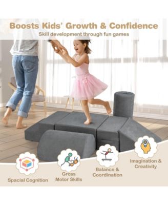 6-Piece Baby Climbing Blocks with 30D High-Density Foam and Carrying Handles