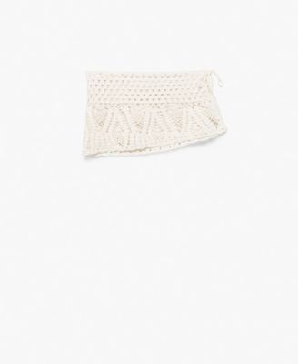 MANGO - Women's Crochet Mini Skirt