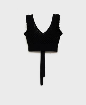 Women's Back Bow Detail Crop Top