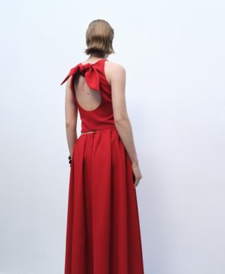 Women's Back Bow Detail Crop Top